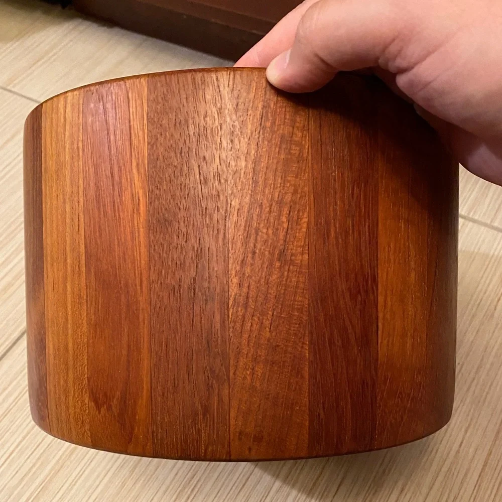 DANSK VINTAGE TEAK ICE BUCKET DESIGN JENS HARALD QUISTGAARD MCM
